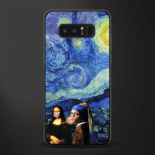 mona lisa starry night glass case for samsung galaxy note 8 image