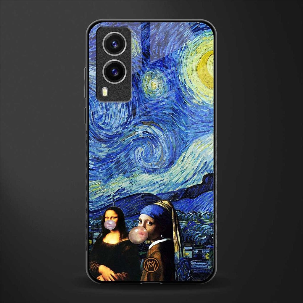 mona lisa starry night glass case for vivo v21e 5g image