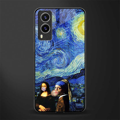 mona lisa starry night glass case for vivo v21e 5g image