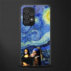 mona lisa starry night back phone cover | glass case for samsung galaxy a23