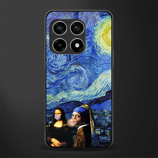 mona lisa starry night glass case for oneplus 10 pro 5g image