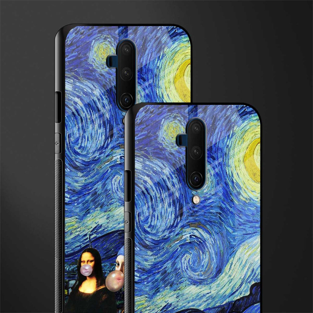 mona lisa starry night glass case for oneplus 7t pro image-2
