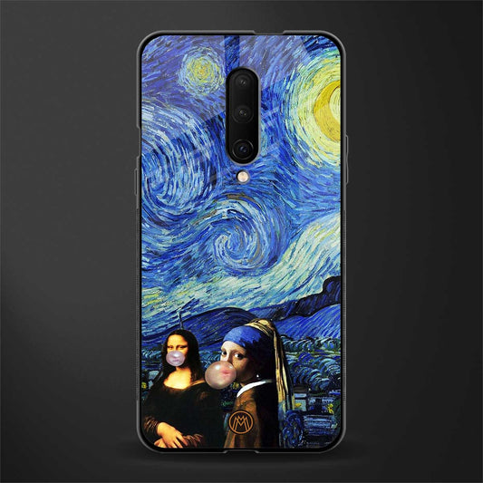 mona lisa starry night glass case for oneplus 7 pro image
