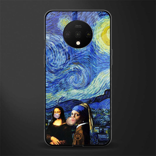 mona lisa starry night glass case for oneplus 7t image