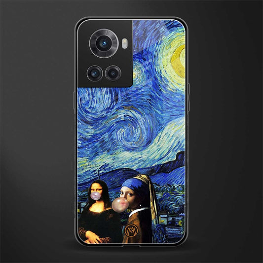 mona lisa starry night back phone cover | glass case for oneplus 10r 5g