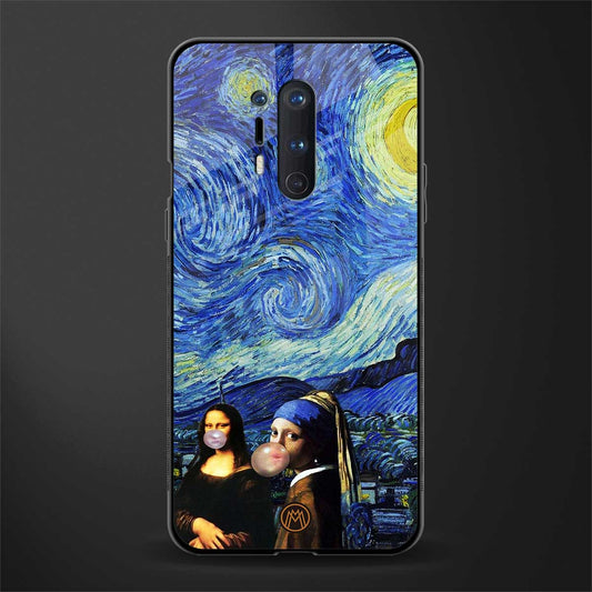 mona lisa starry night glass case for oneplus 8 pro image