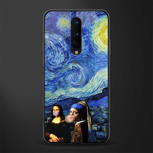 mona lisa starry night glass case for oneplus 8 image