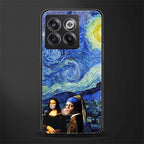 mona lisa starry night back phone cover | glass case for oneplus 10t