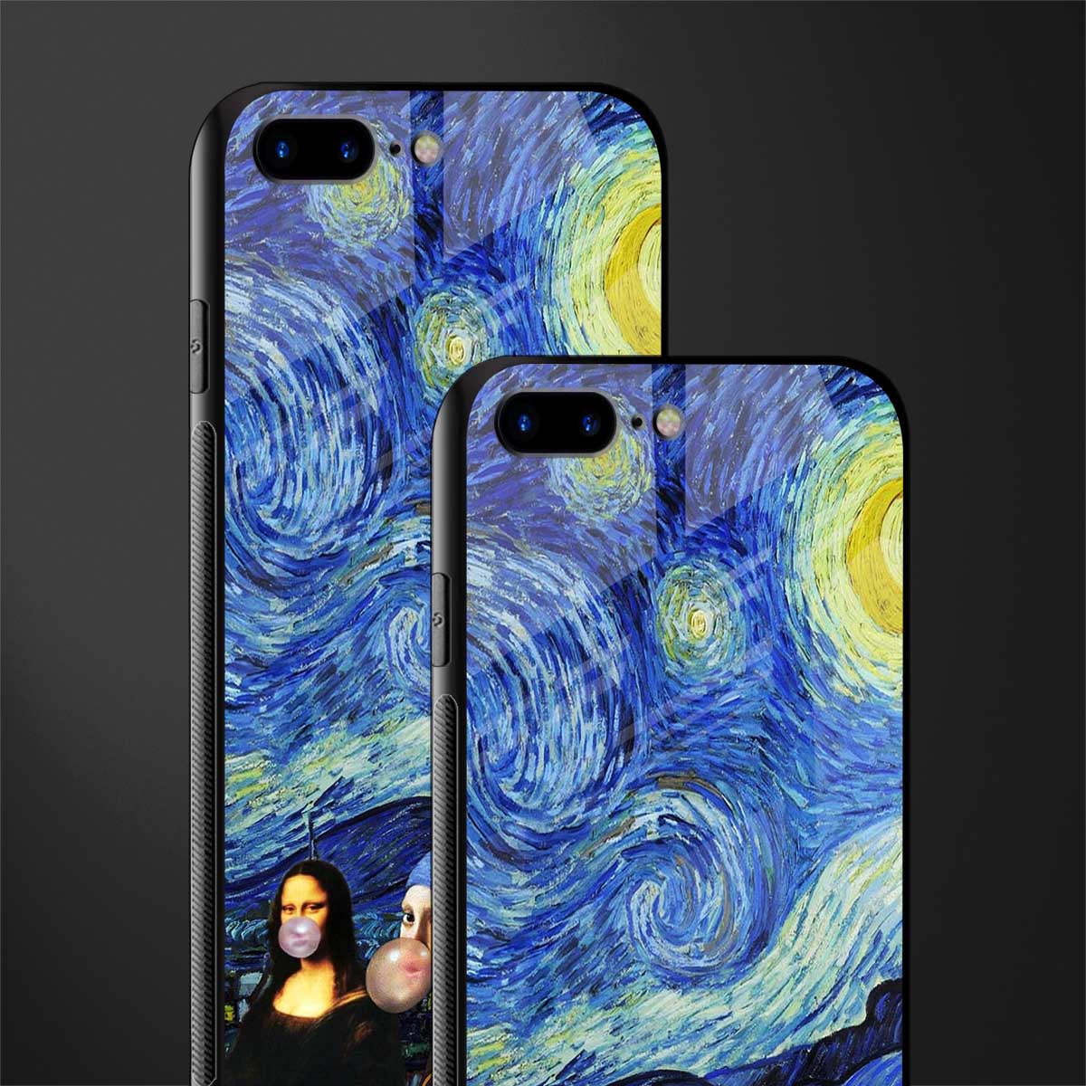 mona lisa starry night glass case for iphone 7 plus image-2