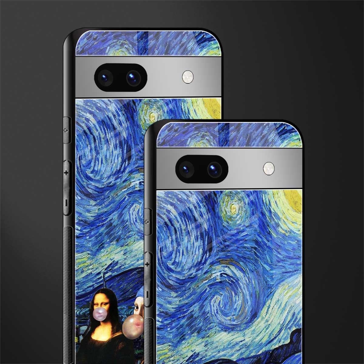 mona lisa starry night back phone cover | glass case for Google Pixel 7A