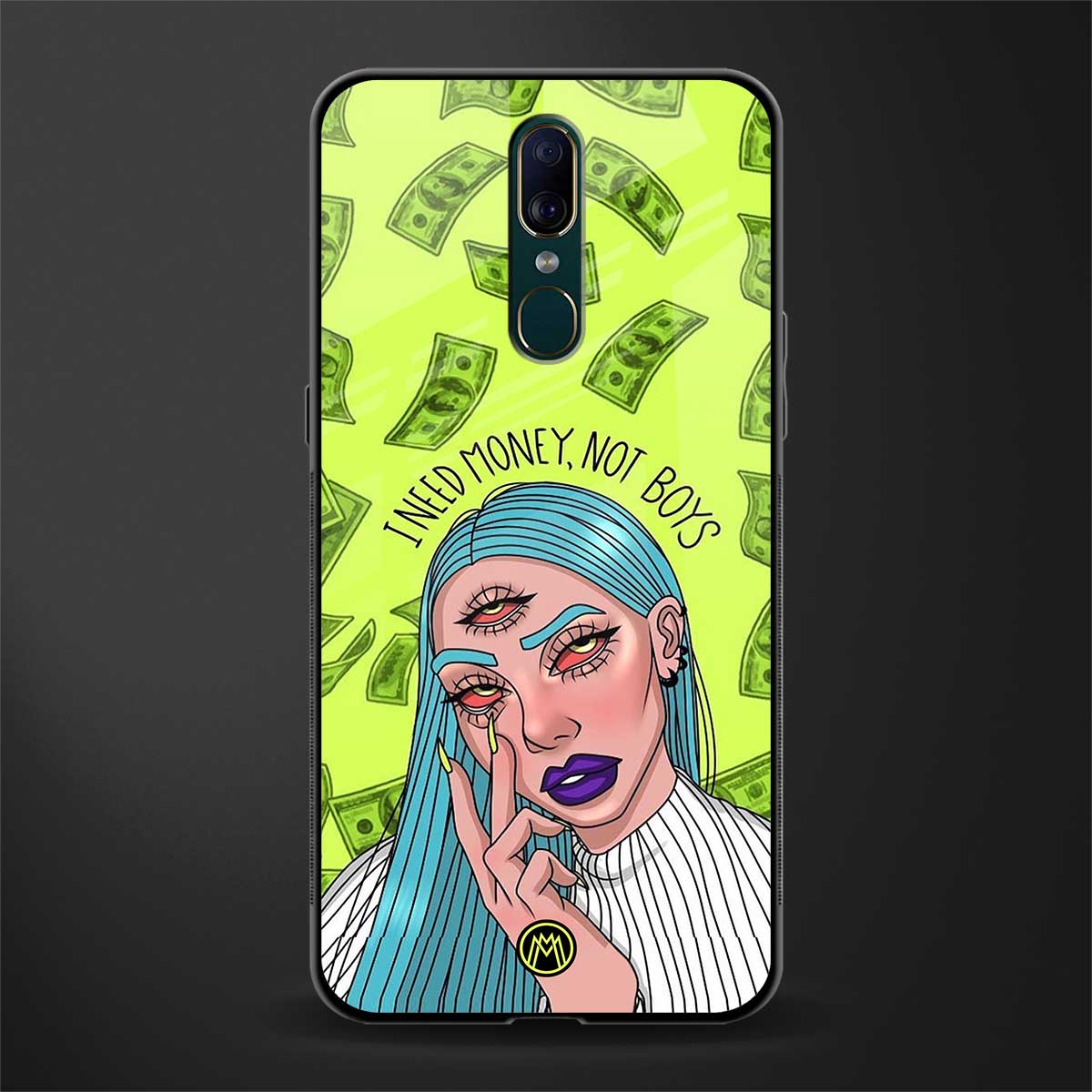 money over boys glass case for oppo f11 image