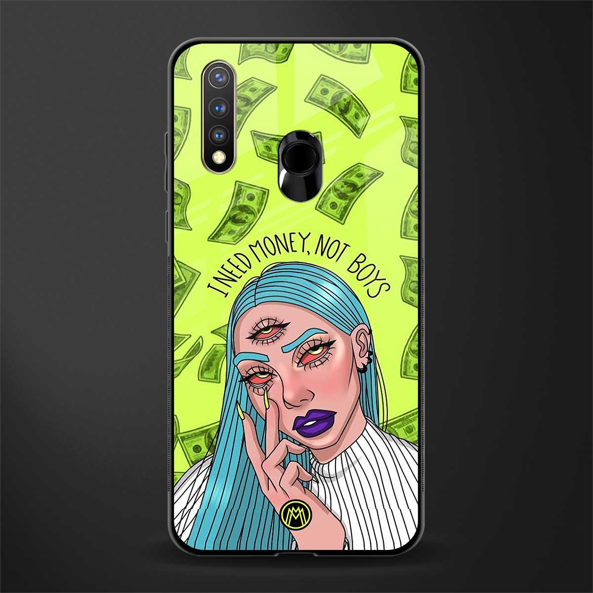 money over boys glass case for vivo y19 image