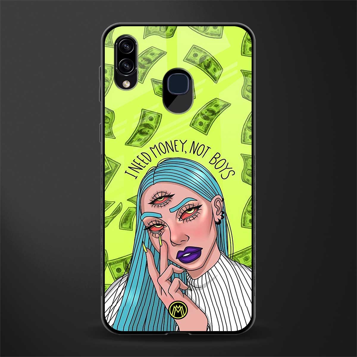 money over boys glass case for samsung galaxy a20 image