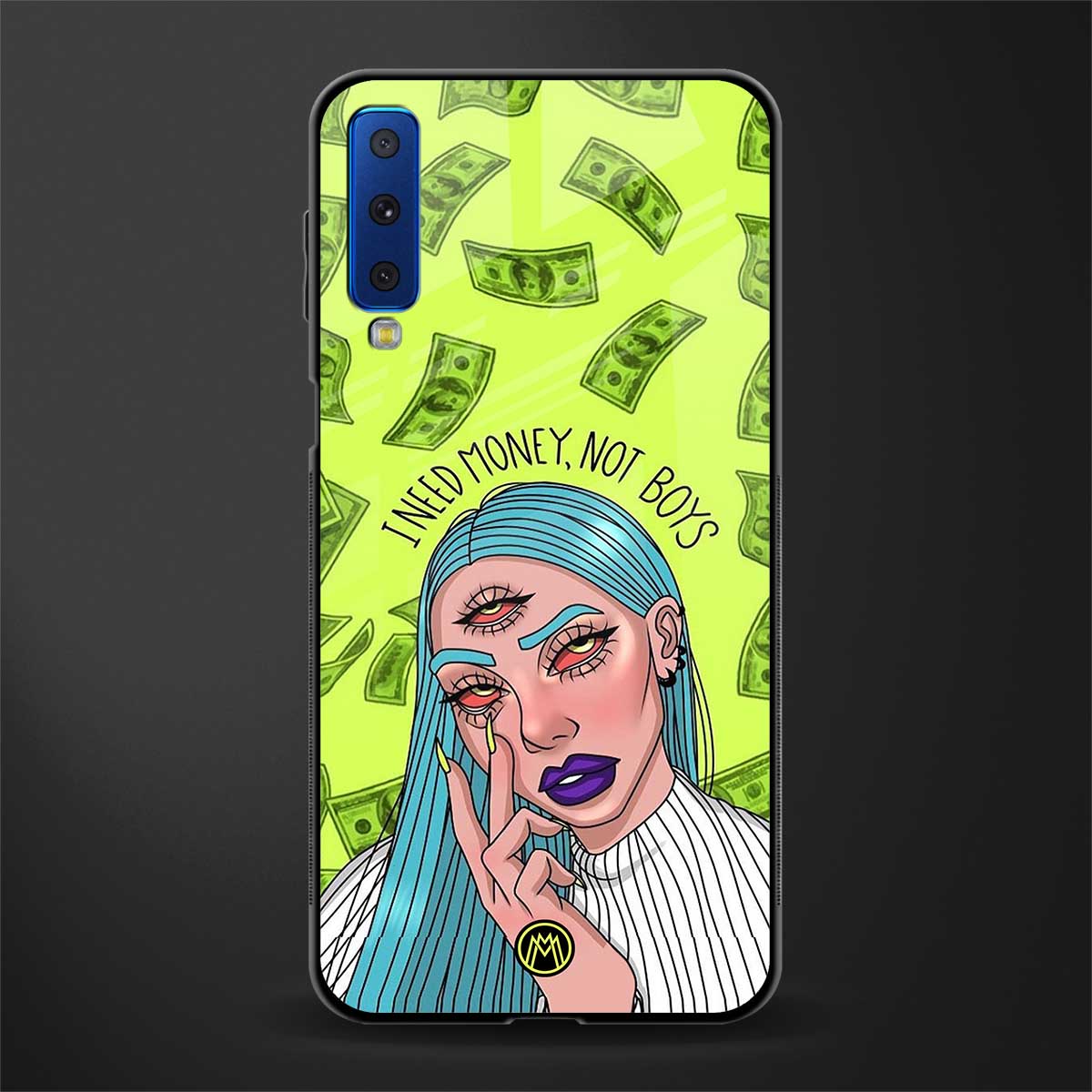 money over boys glass case for samsung galaxy a7 2018 image