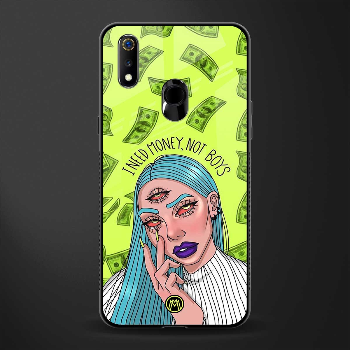 money over boys glass case for realme 3 pro image