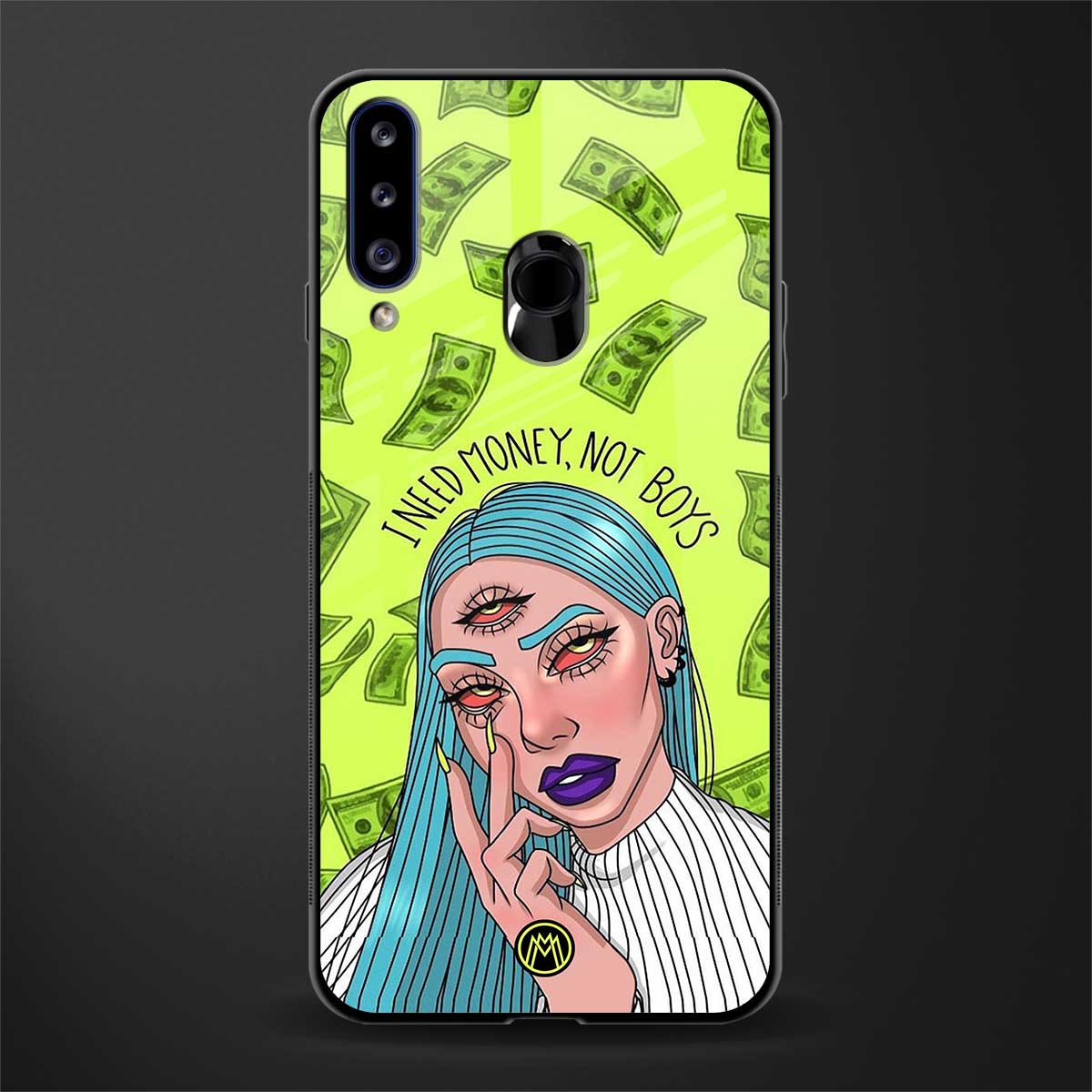 money over boys glass case for samsung galaxy a20s image