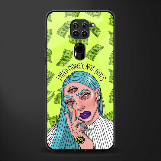 money over boys glass case for redmi note 9 image