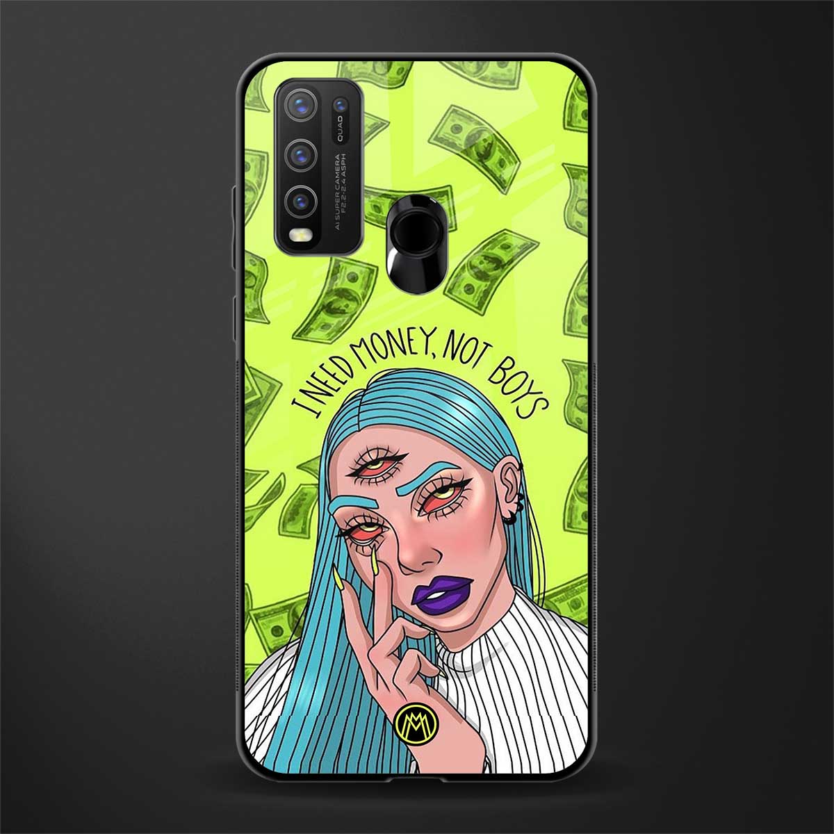 money over boys glass case for vivo y30 image