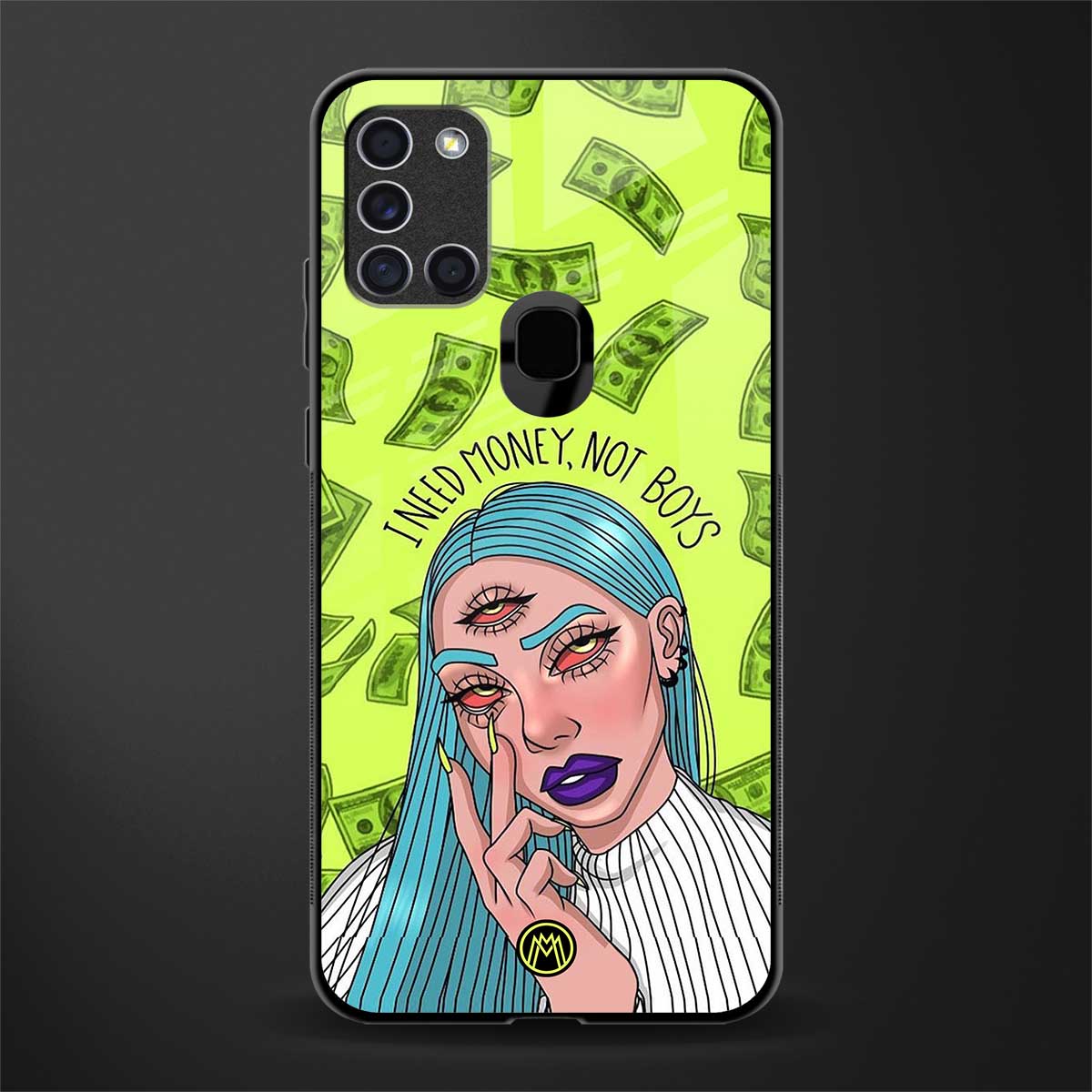 money over boys glass case for samsung galaxy a21s image