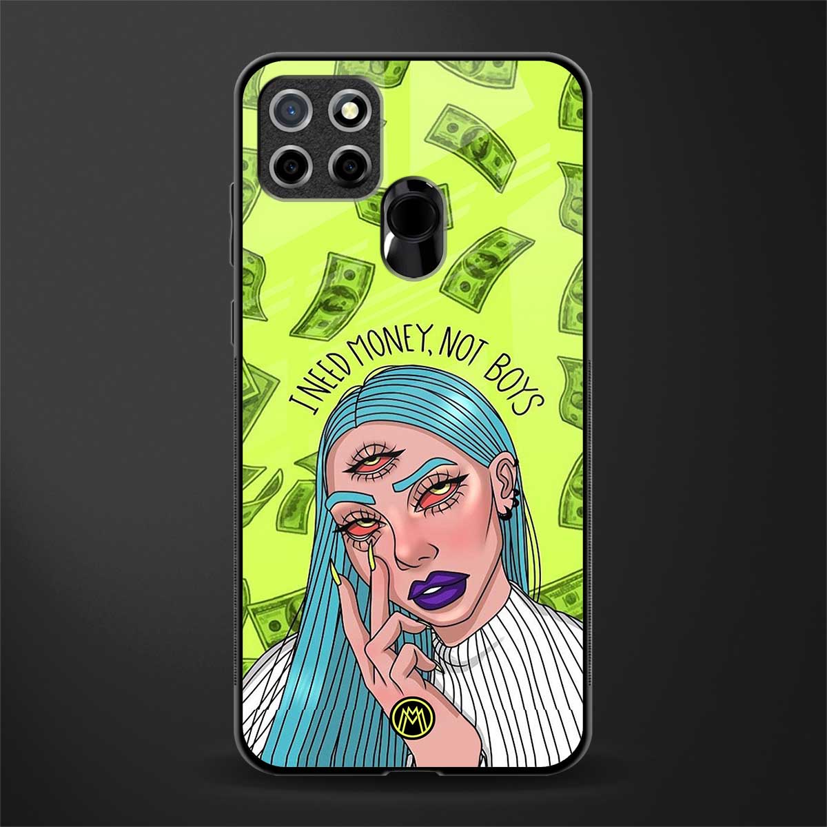 money over boys glass case for realme narzo 20 image
