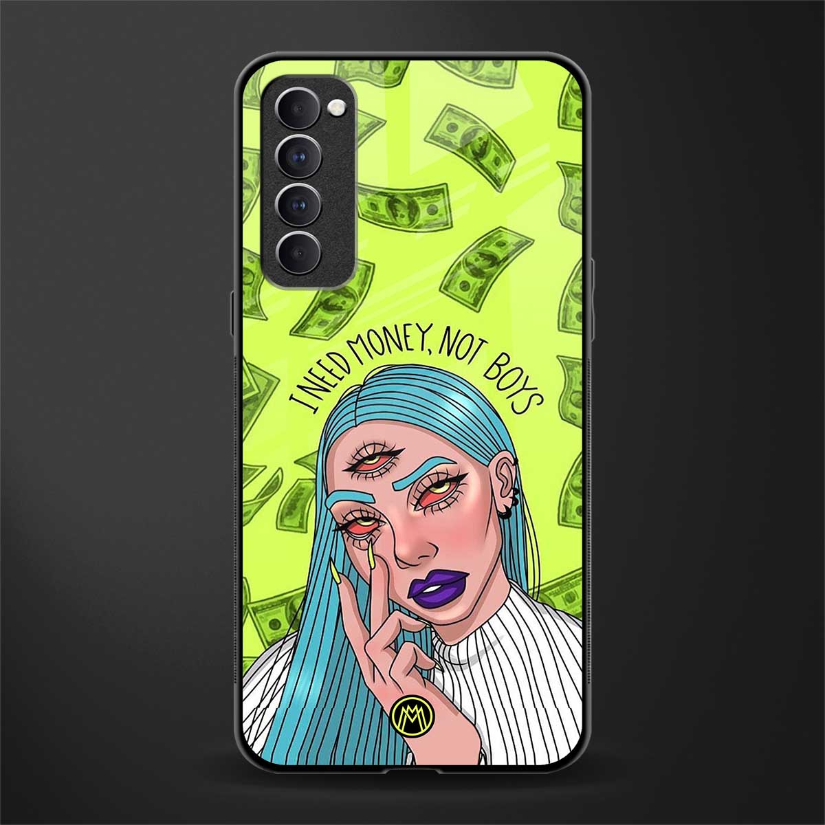 money over boys glass case for oppo reno 4 pro image