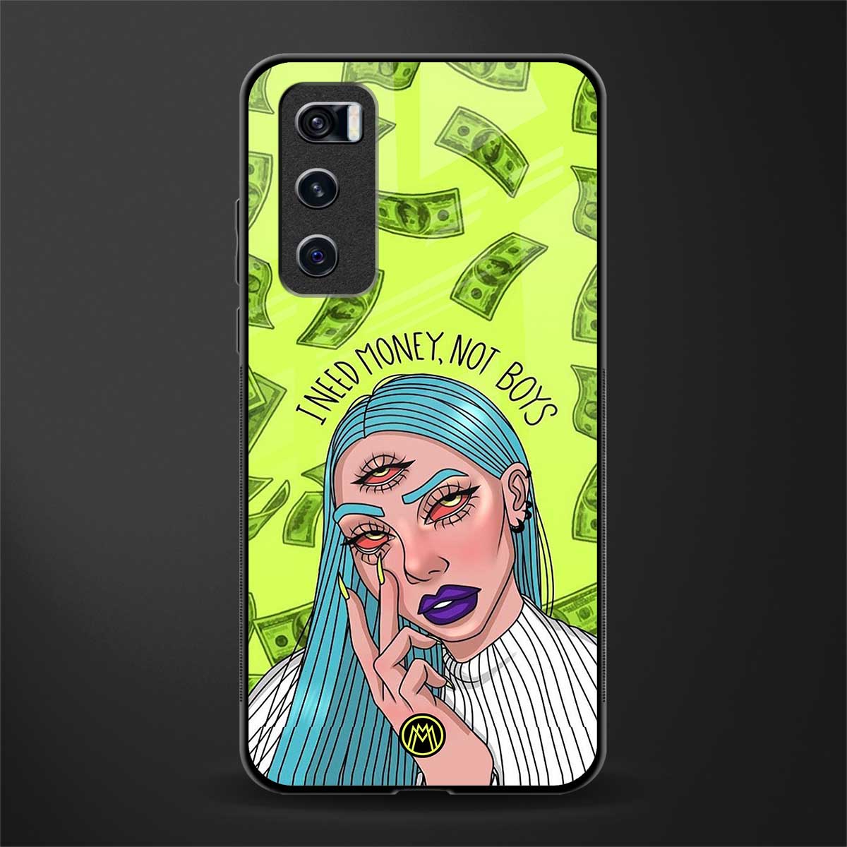 money over boys glass case for vivo v20 se image