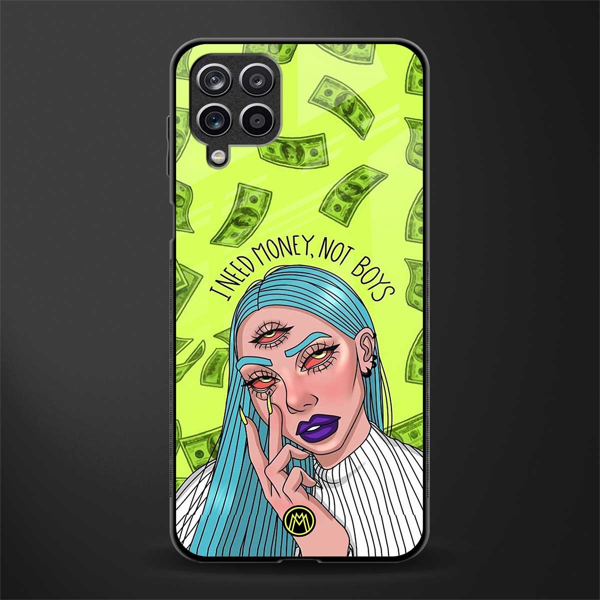 money over boys glass case for samsung galaxy a12 image