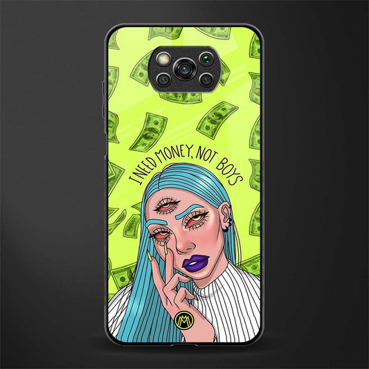 money over boys glass case for poco x3 image