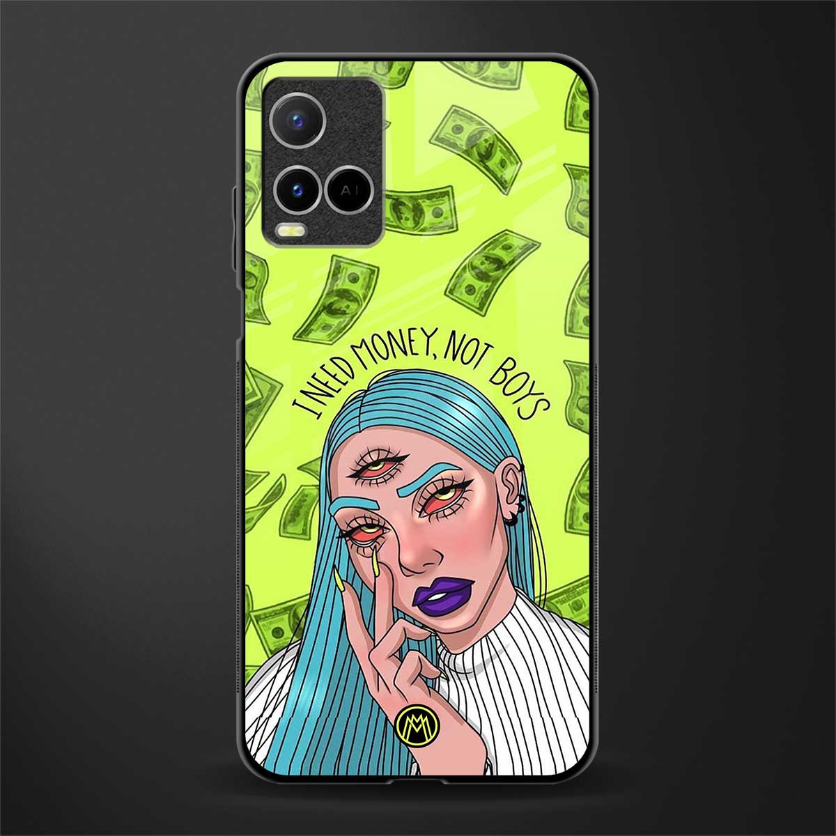 money over boys glass case for vivo y21t image