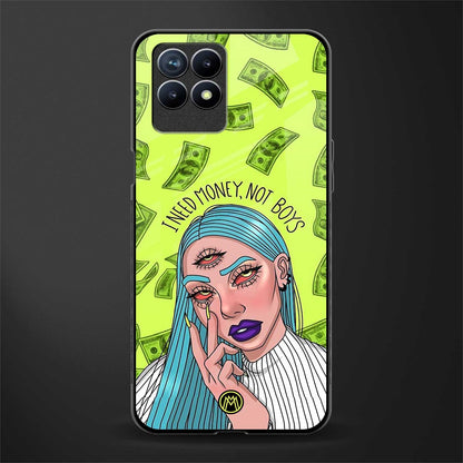 money over boys glass case for realme 8i image
