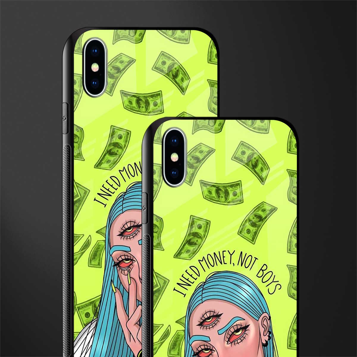 money over boys glass case for iphone xs max image-2