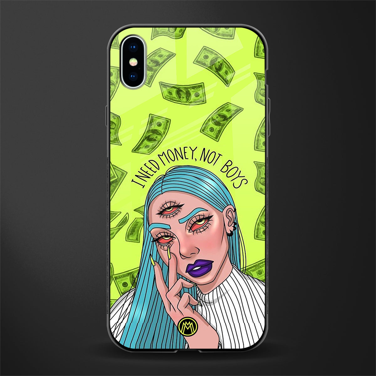 money over boys glass case for iphone xs max image