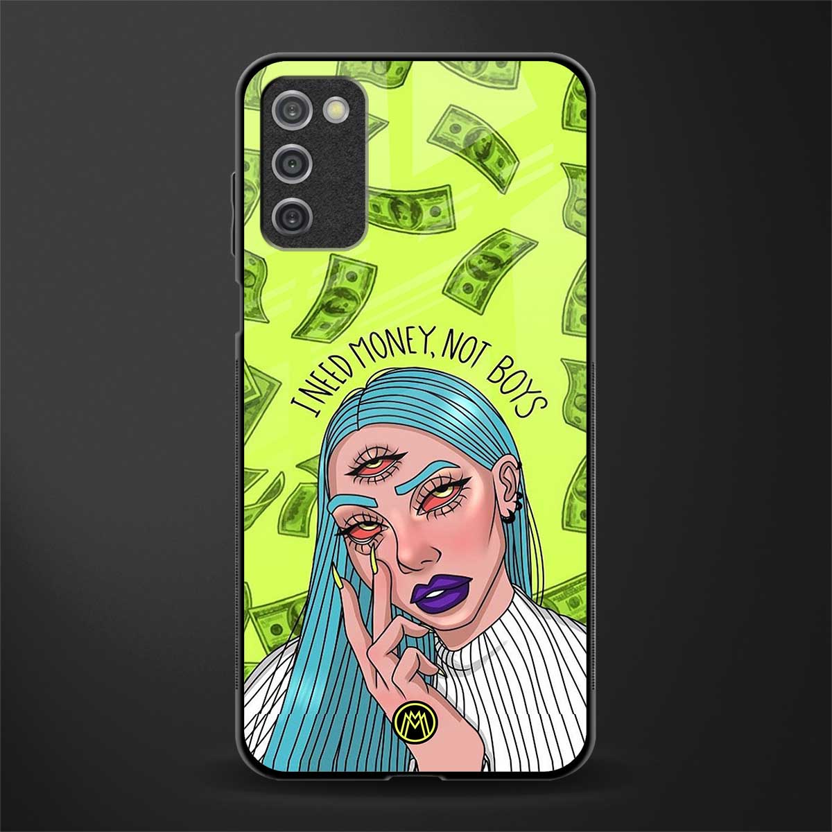money over boys glass case for samsung galaxy a03s image