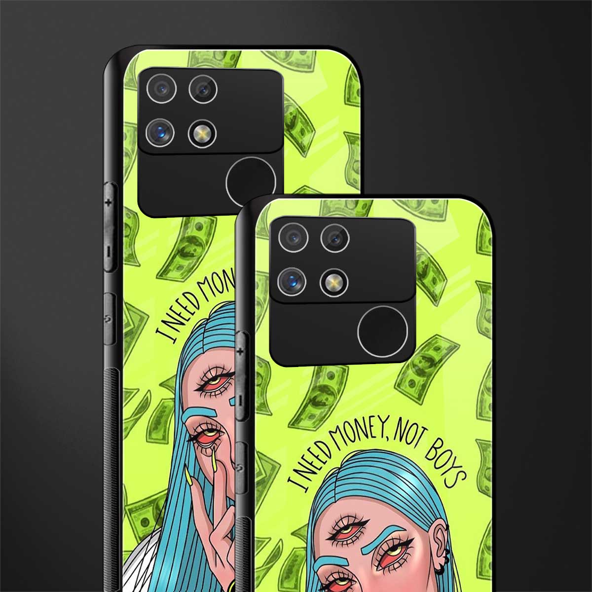 money over boys back phone cover | glass case for realme narzo 50a