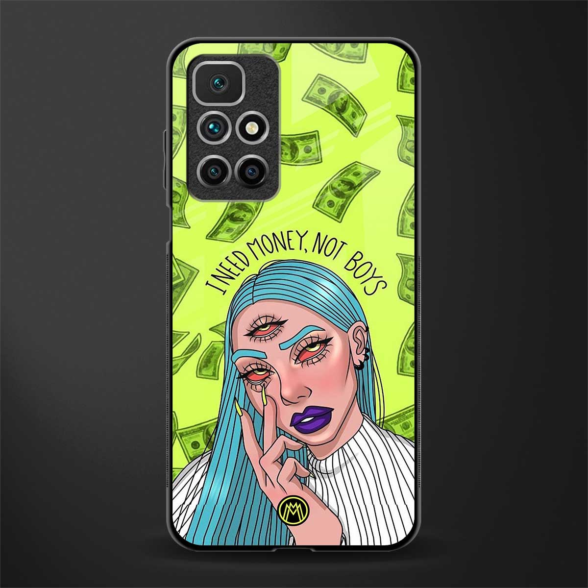 money over boys glass case for redmi 10 prime image