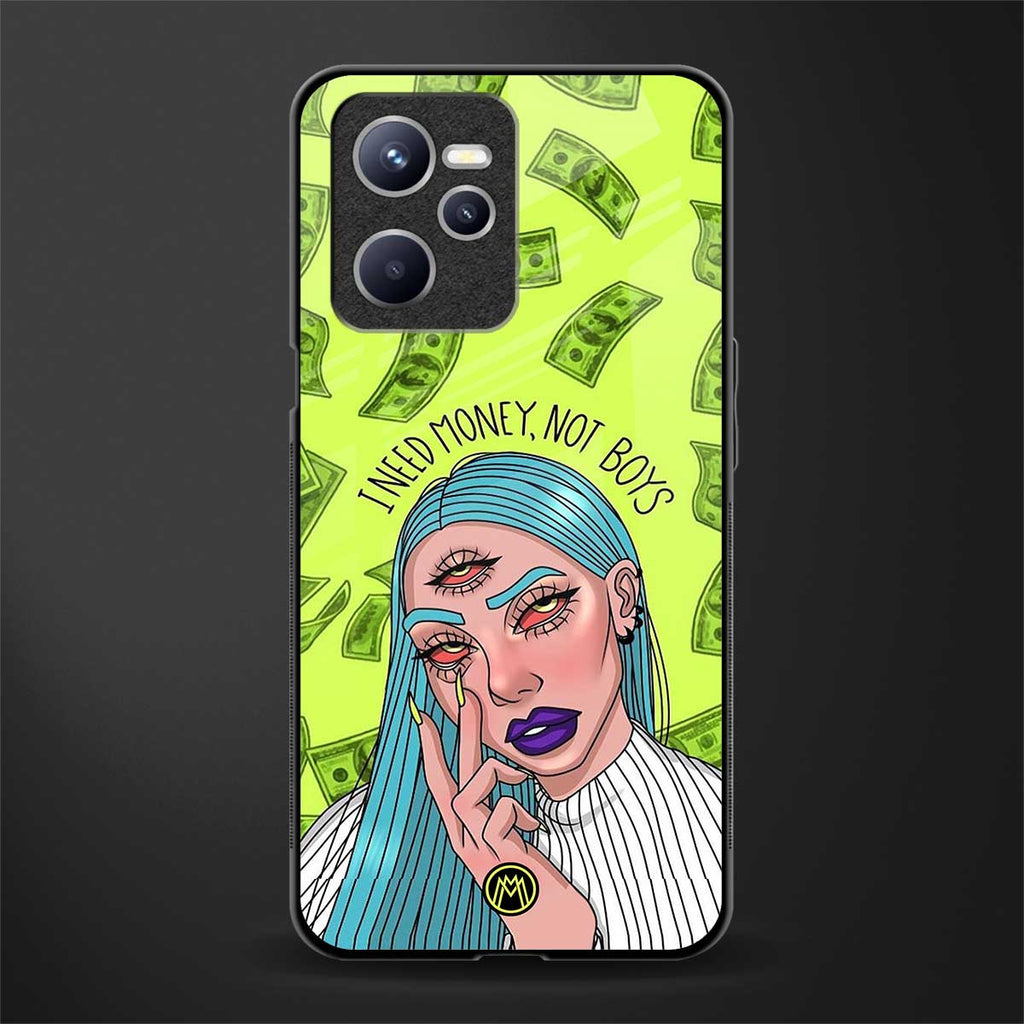 money over boys glass case for realme c35 image