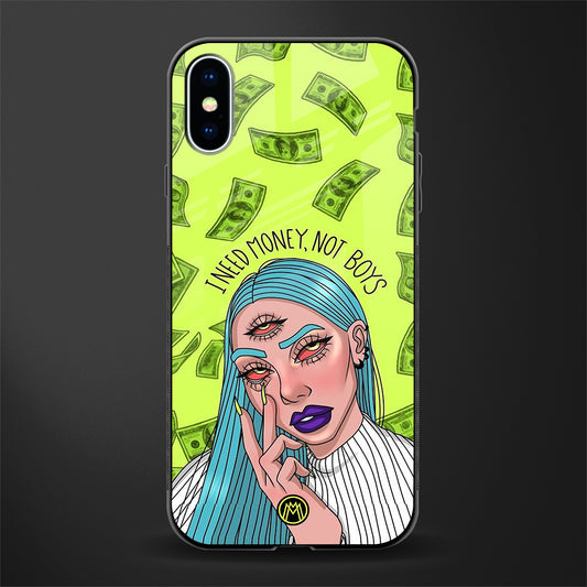 money over boys glass case for iphone xs image