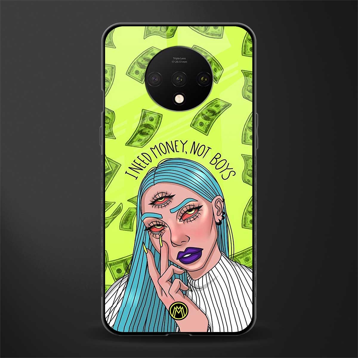 money over boys glass case for oneplus 7t image