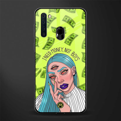 money over boys glass case for samsung a21 image