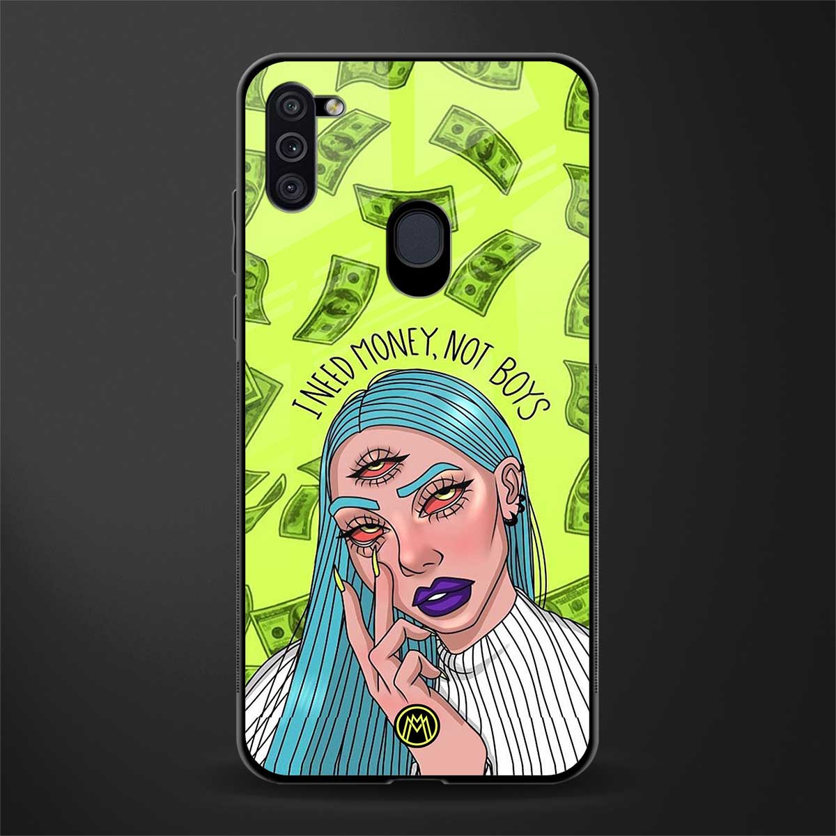 money over boys glass case for samsung galaxy m11 image