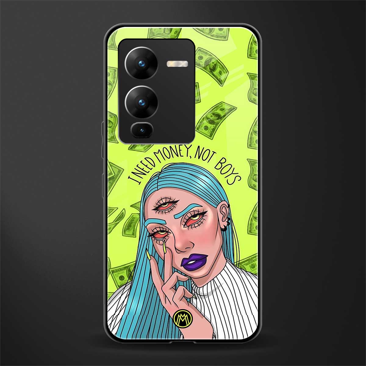 money over boys back phone cover | glass case for vivo v25 pro 5g