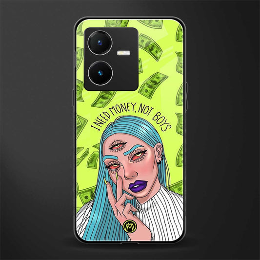 money over boys back phone cover | glass case for vivo y22