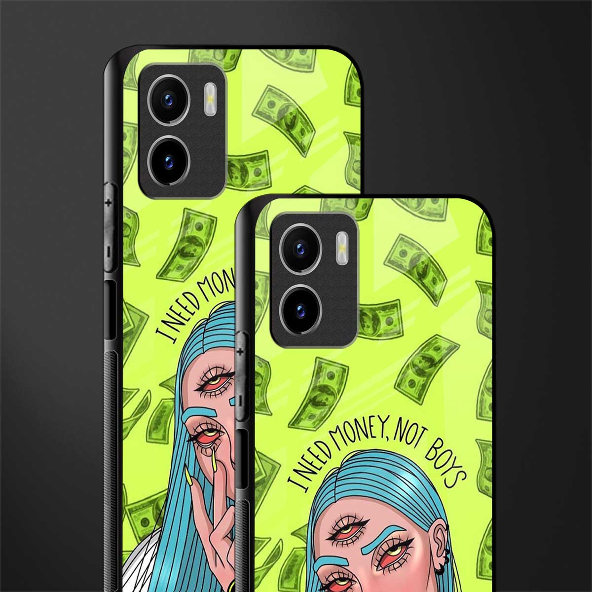 money over boys back phone cover | glass case for vivo y15c