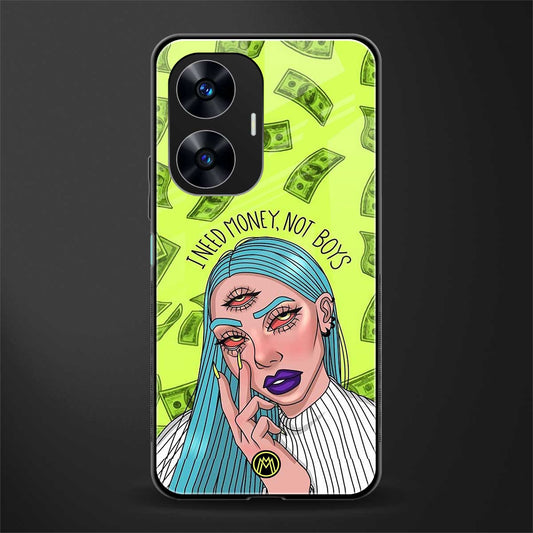 money over boys back phone cover | glass case for realme c55