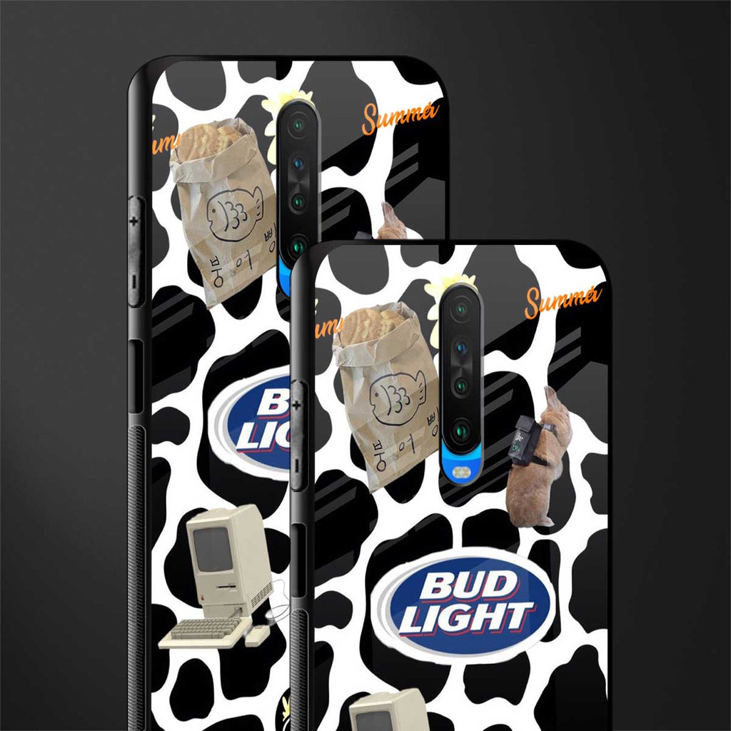 moo moo summer vibes glass case for poco x2 image-2
