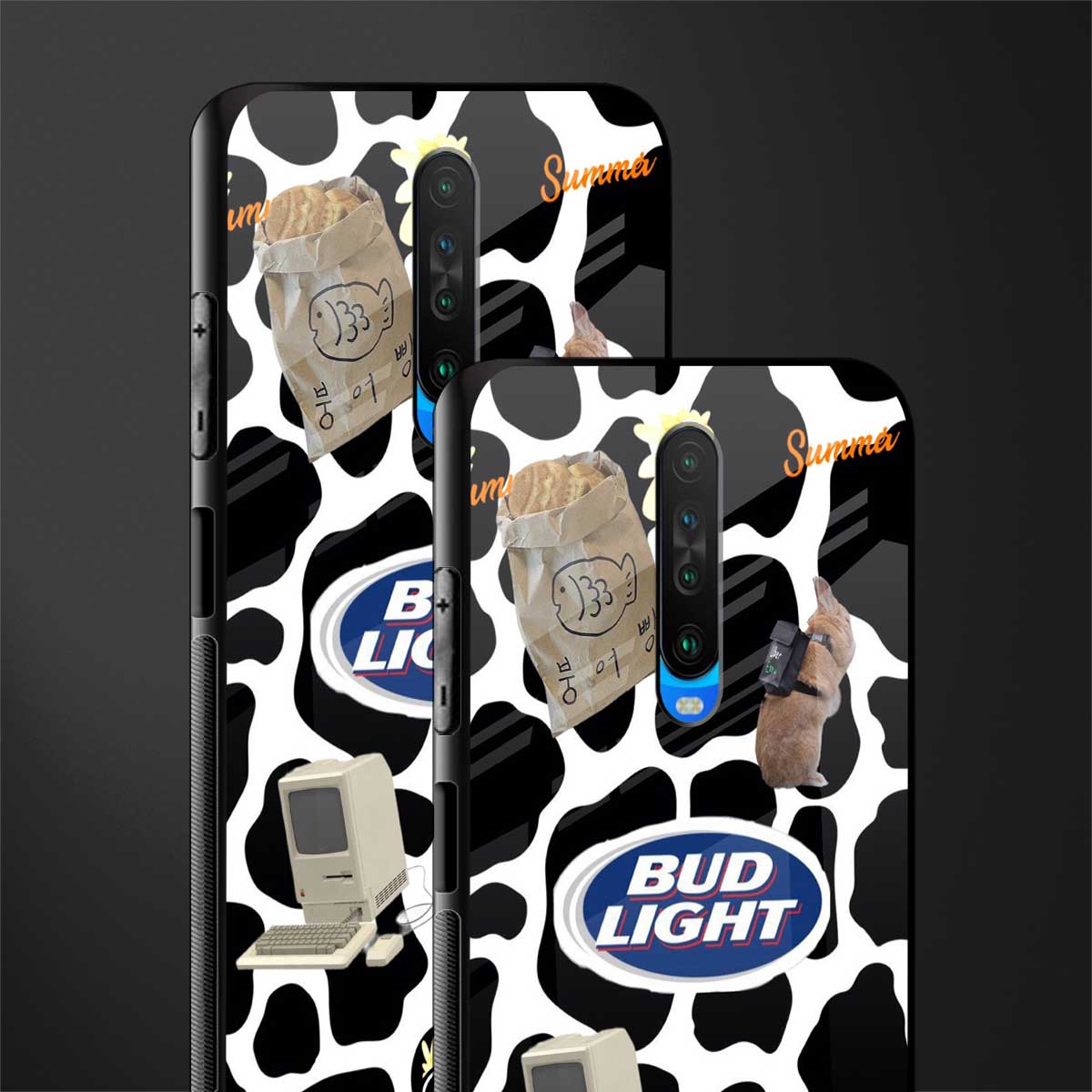 moo moo summer vibes glass case for poco x2 image-2