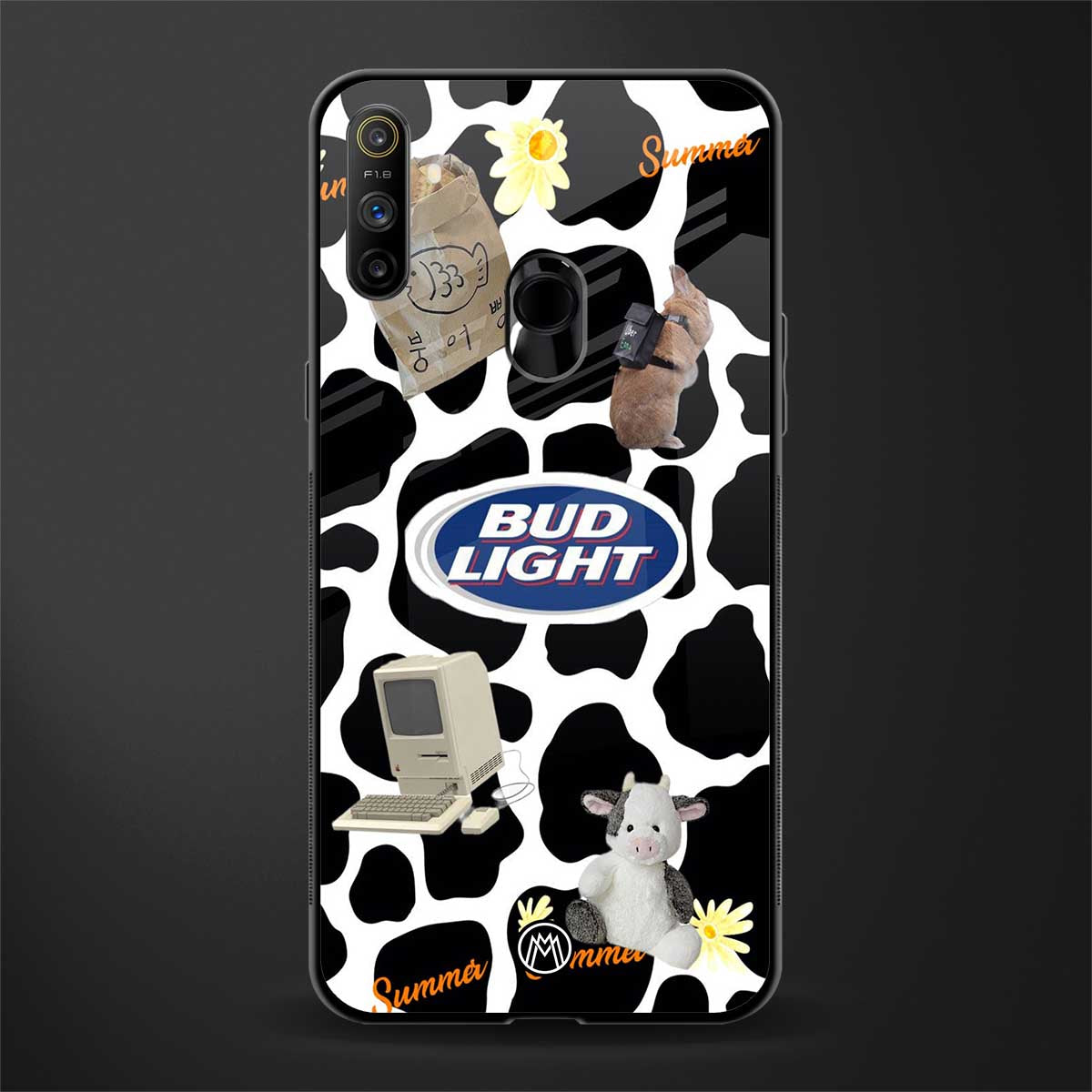 moo moo summer vibes glass case for realme narzo 10a image