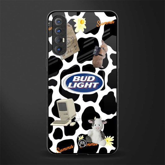 moo moo summer vibes glass case for oppo reno 3 pro image