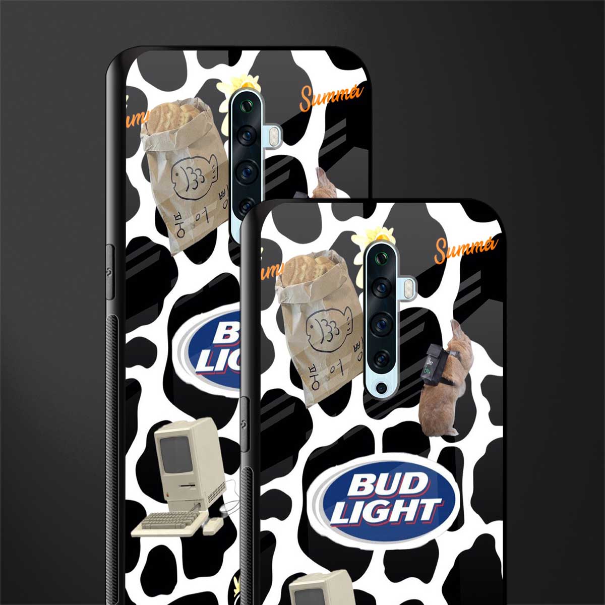 moo moo summer vibes glass case for oppo reno 2f image-2