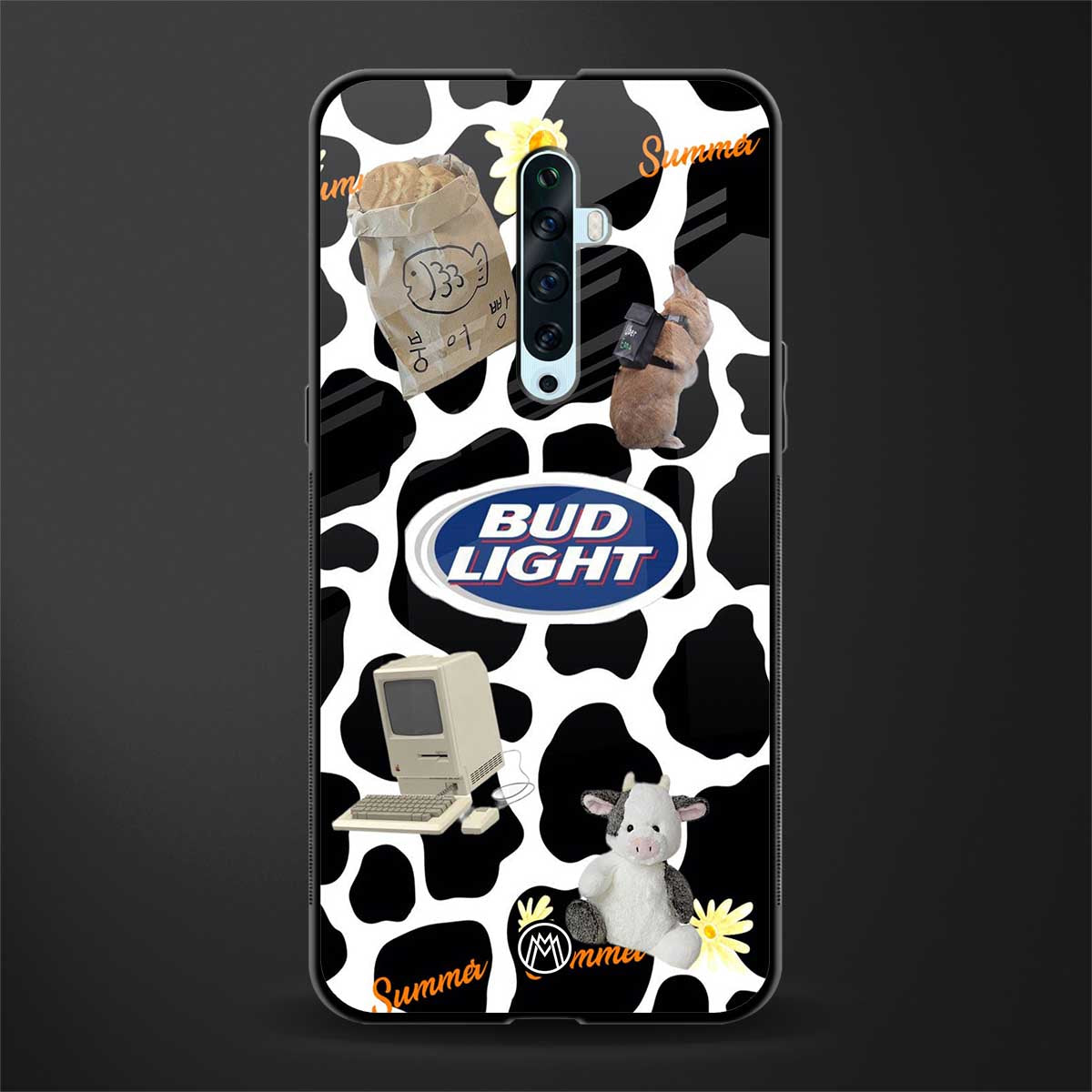 moo moo summer vibes glass case for oppo reno 2f image